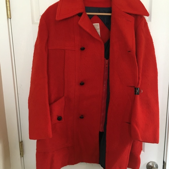 Hudson's Bay Red Wool Coat - Vintage 1968 - Picture 2 of 6